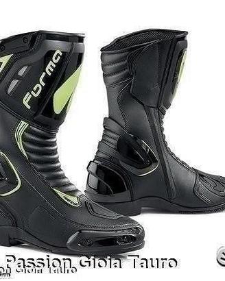 FORMA Stivali Moto Racing Freccia Neri Giallo Fluo