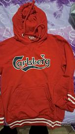 felpa rossa carlsberg taglia M