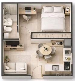 Grazioso bilocale con posto auto a Gorla Minore