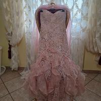 vestito abito sirena rosa cipria marca Musani 
