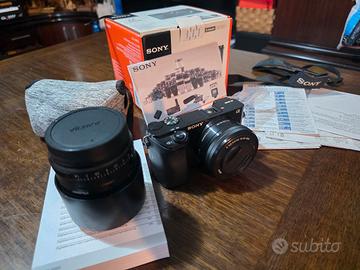 a6000 sony + obiettivo ancora con scatola