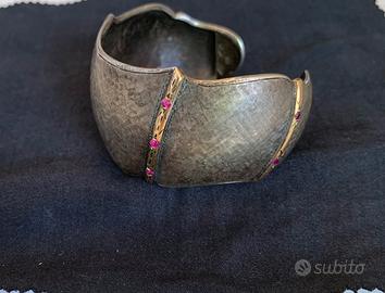 Braccialetto argento e oro