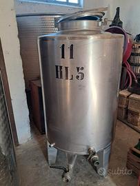 botte acciaio inox 5 hl per vino o altro