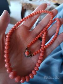 Collana antica corallo di sciacca