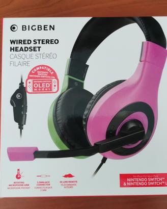 Cuffie Bigben wired stereo headset Nintendo Switch