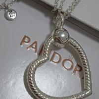 Pendente a cuore Pandora e collana 399384C00