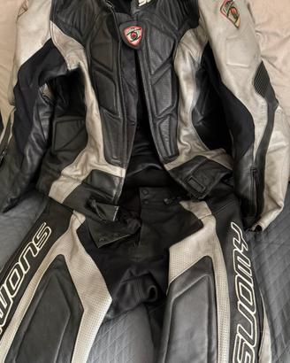 Tuta moto  SUOMY con cerniera per unirla taglia 54