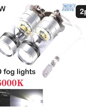 KIT DI LAMPADE ANTI-FOSCHIA A LED H3 100W CANBUS