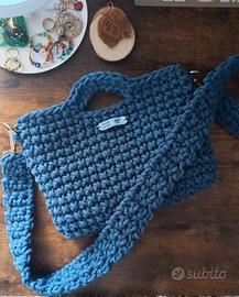 borsa in cordino macrame