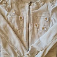 giubbetto jeans bianco Monnalisa 6-8 anni