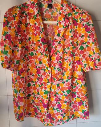 shein camicia donna fantasia retrò th XS 