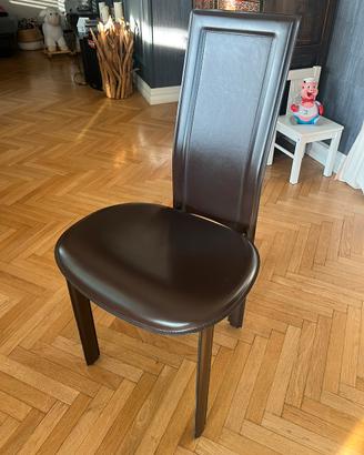 6 Sedie originali Cattelan Lara testa di moro