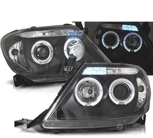 FARI TOYOTA HILUX 05-11 LED OCCHI ANGELI NERI