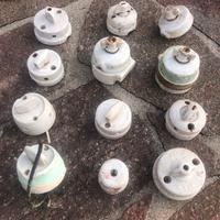 Interruttori vintage rotativi in porcellana