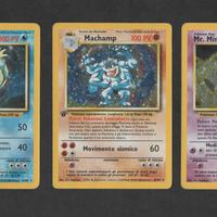 Mr. Mime + Machamp + Gyarados Holo ITA - Base Set