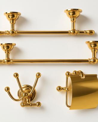 Set accessori bagno dorati stile classico