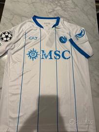 Maglia Napoli EA7 Away Bianca Champions League