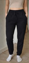 Pantaloni neri donna stile jogger – taglia L – com