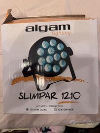 Coppia Proiettori da 12 led Algam Slimpar 1210