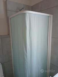  box doccia  telaio in alluminio  e telo bottoni 