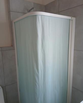  box doccia  telaio in alluminio  e telo bottoni 
