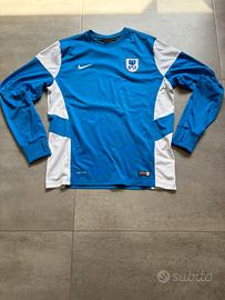 Nike Dri-Fit  maglia calcio blu e bianca vintage