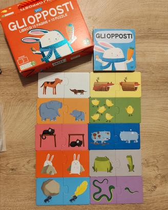 puzzle + libro gli opposti