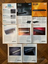 Brochure strum musicali KORG / ENSONIQ anni 80