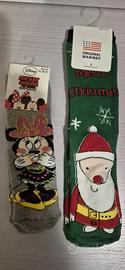 calzini antiscivolo natale e minnie disney