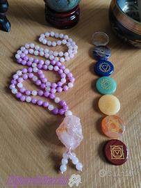 Collana Japa Mala Donna Quarzo Rosa 