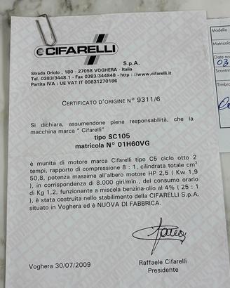 Scuotitore cifarelli sc105