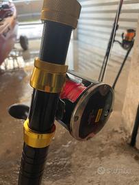 Canna da traina + mulinello rotante