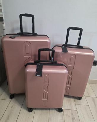 Tris Valigie Head Rosa gold Nuove!