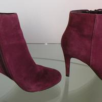 STIVALETTI "ALDO" IN VERO CAMOSCIO BORDEAUX n. 37