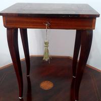 ECCEZIONALE TAVOLINO PORTAGIOIE INTARSIATO ANNI 50