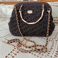 Borsa/borsetta/clutch handmade color moro