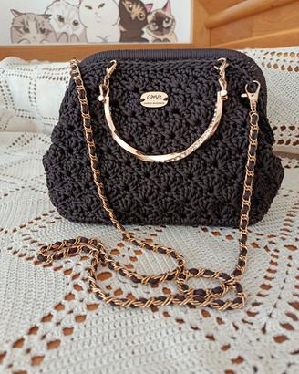 Borsa/borsetta/clutch handmade color moro