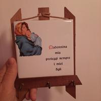 Piastrella decorativa appendi asciugamani vintage 