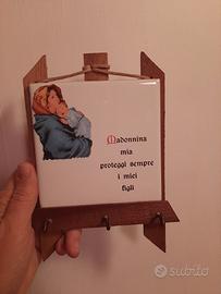 Piastrella decorativa appendi asciugamani vintage 