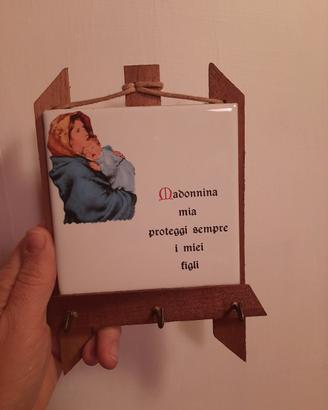 Piastrella decorativa appendi asciugamani vintage 