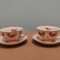 Coppia Tazzine da The Richard Ginori Galli Rossi