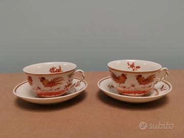 Coppia Tazzine da The Richard Ginori Galli Rossi