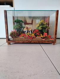 Teca decorativa soprammobile con fiori