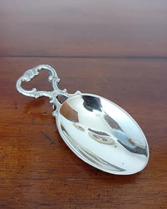 Cucchiaio vintage, penso placcato argento, ossida