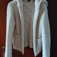 Cardigan in maglia con cappuccio made in Italy
