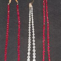COLLANE CRISTALLO ROSSO E TRASPARENTE