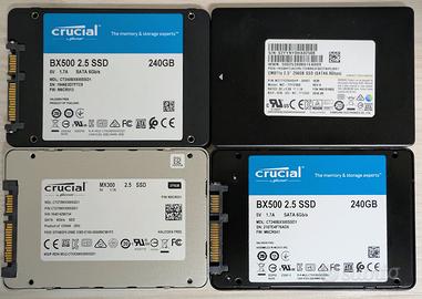 Lotto 7 SSD SATA 2.5" Crucial/Samsung 240-500GB