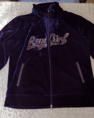Maglia con zip in velluto