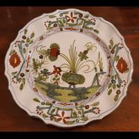 Piatto grande dipinto a man antica maiolica Faenza