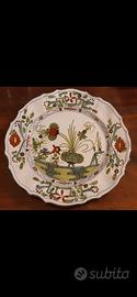 Piatto grande dipinto a man antica maiolica Faenza
